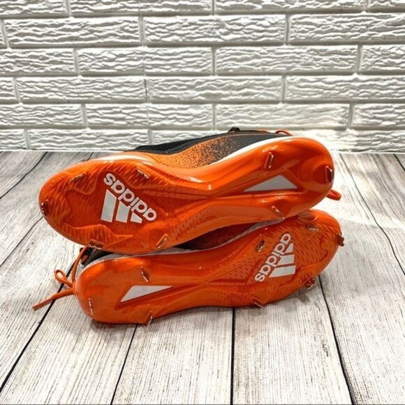 Adidas Orange Black Icon Bounce Baseball Cleats Size 16 - Picture 7 of 7
